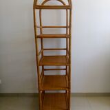 Rattan and bamboo shelf