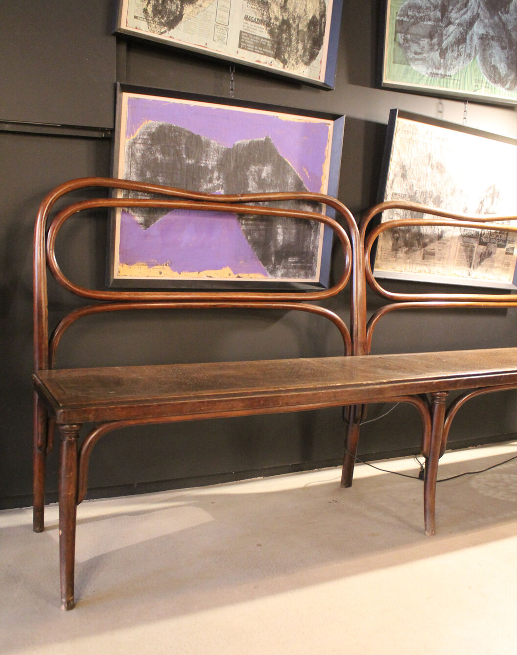 The 1950s wooden bench