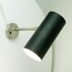 Austrian black cylindrical wall light by J.T. Kalmar, Vienna, mid-century.