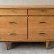 Large vintage 6-drawer chest of drawers from the 50s in oak.