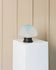 Murano Glass Shell Table Lamp in White with Blue Accent – Italian 1980s Vintage Space Age Design