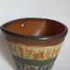Vase bouquetière cache-pot sandstone enamelled with bouffioulx signed dubois