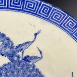 19th, Large Antique Japanese Blue & White Porcelain Imari Plate