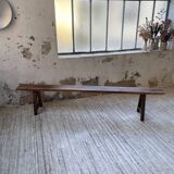 Solid walnut bench 230 cm