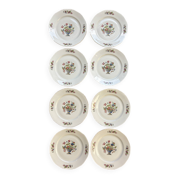 8 Anciennes assiettes à dessert