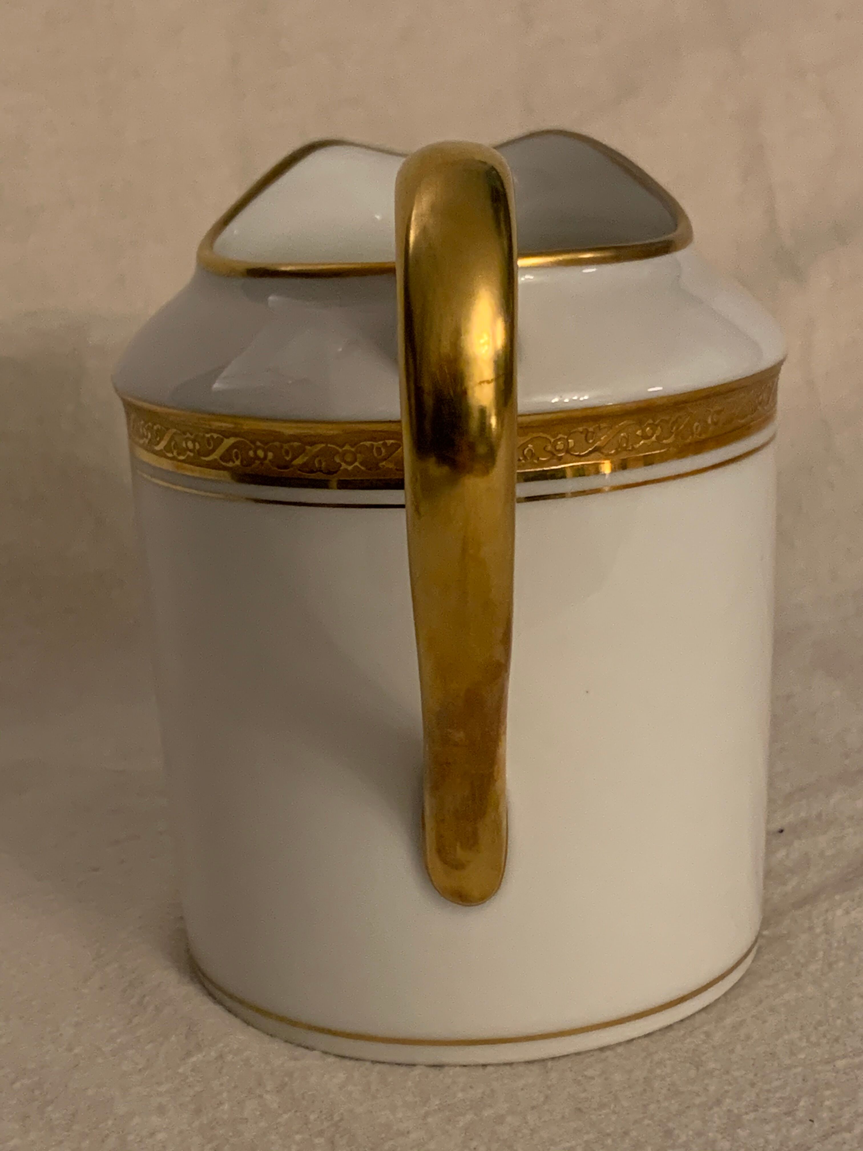 Pourer, teapot or coffee maker, and milk pot Jammet Seignolles Limoges