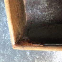 Wood and brass vacuum