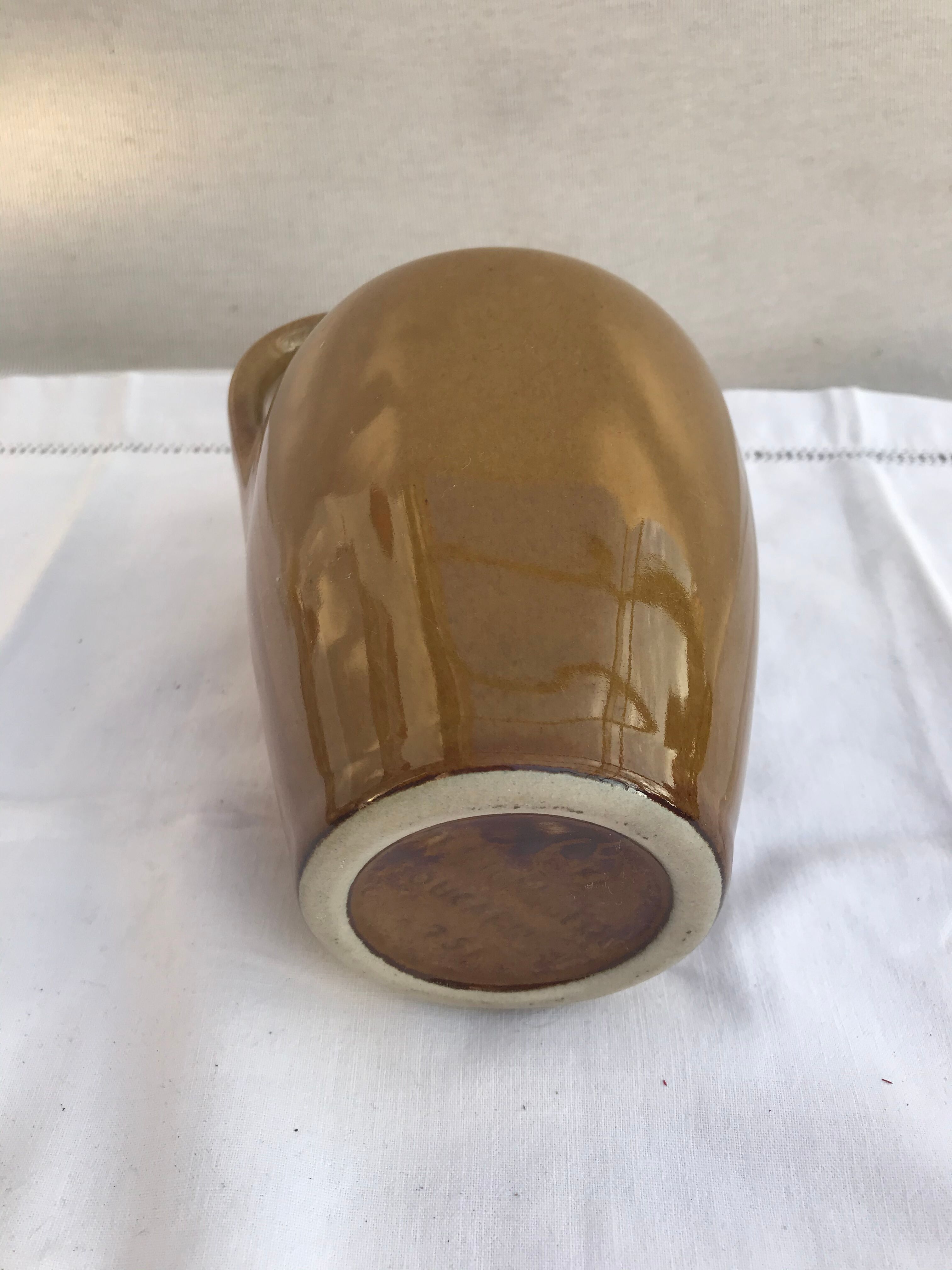 Old Bottle - Anse Ceramics Enamelled Brown Brown 70s Vintage