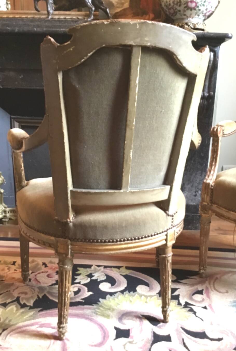 Pair of convertible armchairs Louis XVI.18th century
