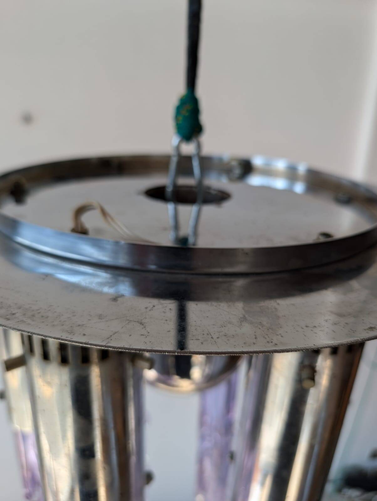 1970s Murano Iridescent Glass Ceiling Chandelier