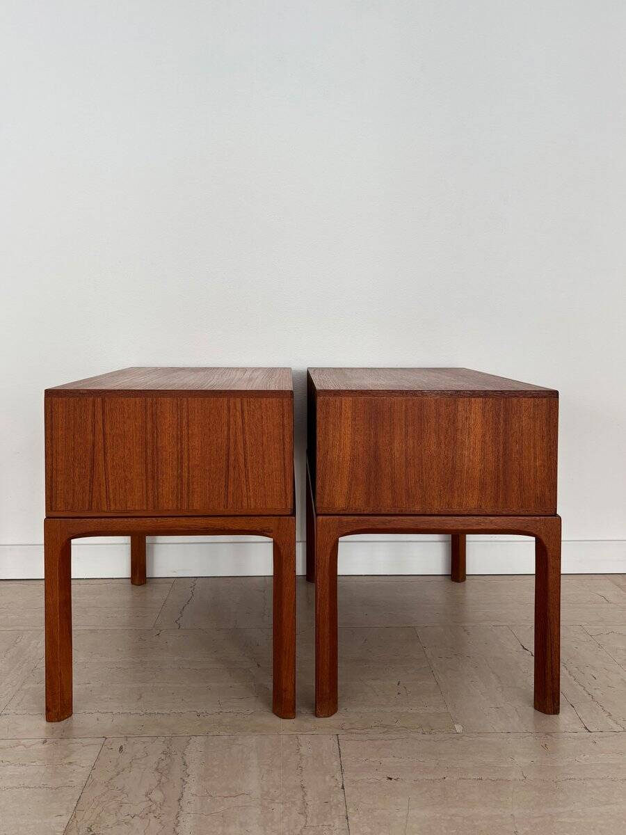 Scandinavian Teak Nightstands by Kai Kristiansen for Aksel Kjersgaard, Denmark, 1960s, Set of 2