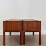 Scandinavian Teak Nightstands by Kai Kristiansen for Aksel Kjersgaard, Denmark, 1960s, Set of 2