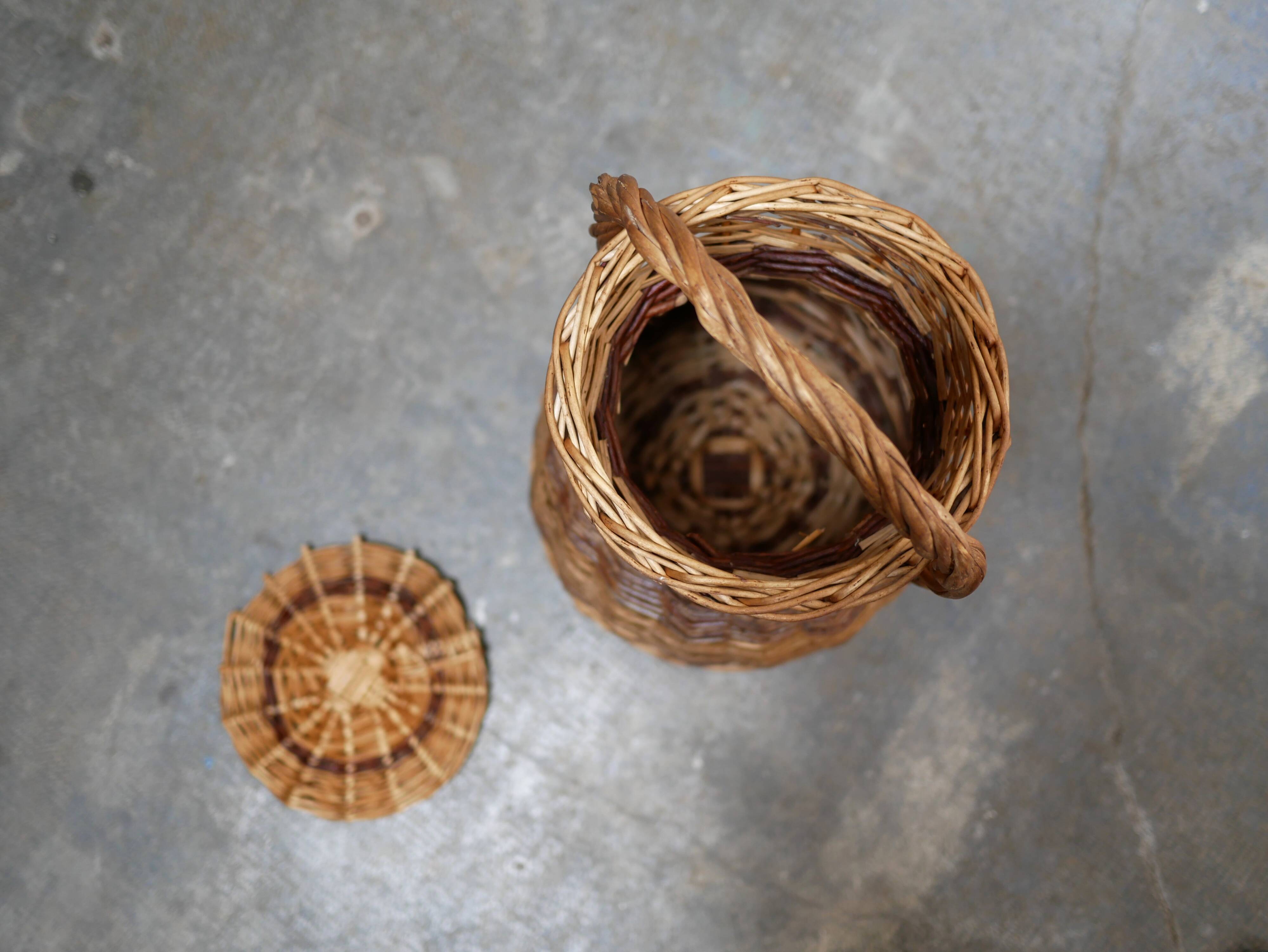 Vintage wicker and rattan basket