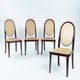 Thonet High Back Velvet Chairs No. 567 by Otto Prutscher