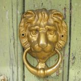 Lion head door knocker