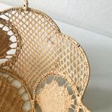 Vintage braided wicker basket