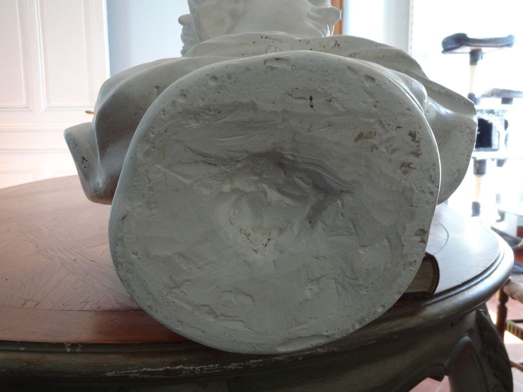 Plaster bust in the antique Apollo of the Belvedere, 70 cm