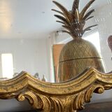 Old rocaille gilded mirror