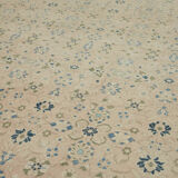 Hand-knotted persian antique 1970s 305 cm x 388 cm beige wool carpet