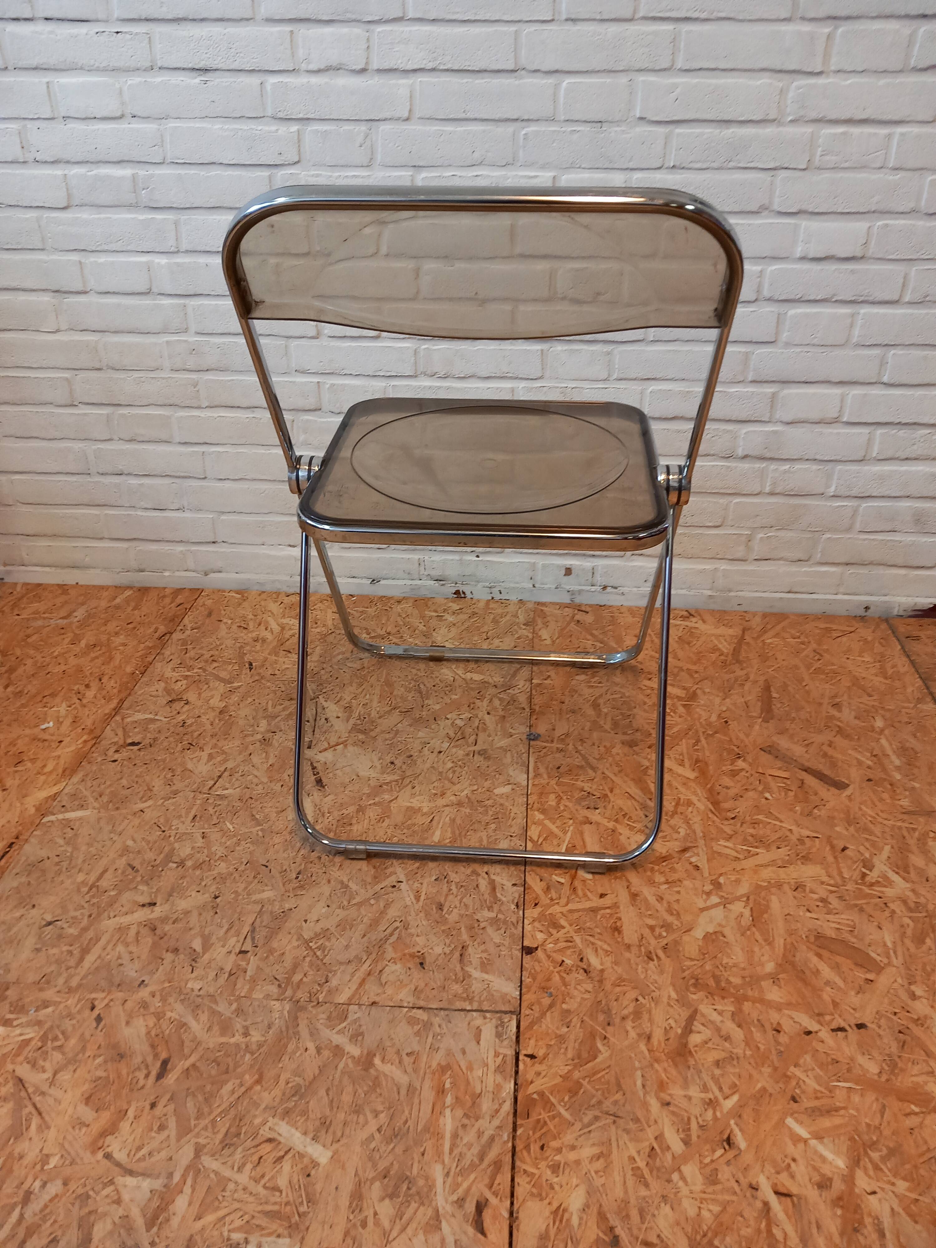 Set of 4 Plia chairs, Foldable chairs by Piretti