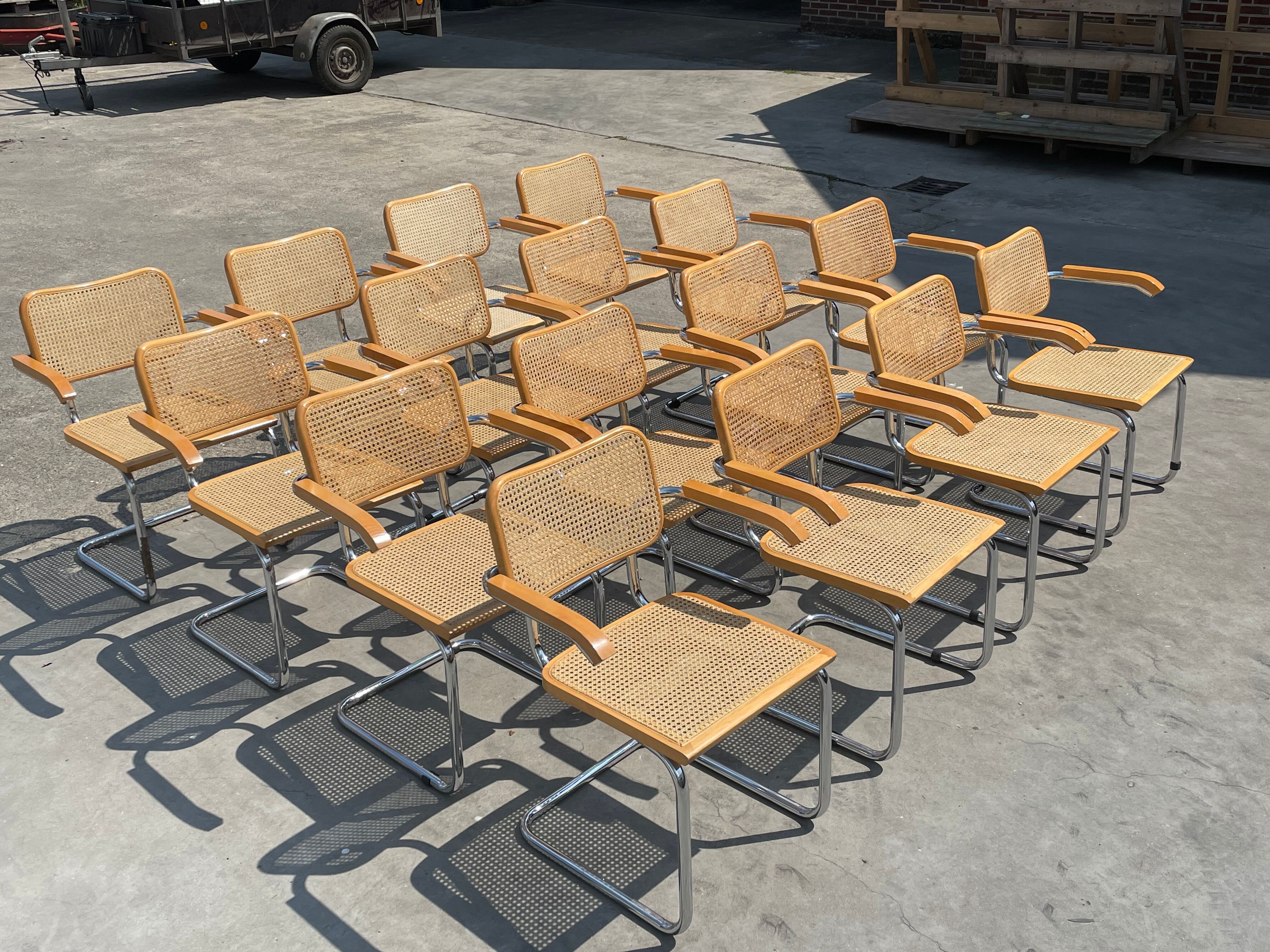 Chair model Cesca by Marcel Breuer with armrests B64