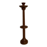 Large Scandinavian teak wood candle holder