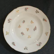 6 antique deep plates in porcelain