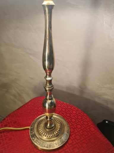 large solid brass lamp classic 1970 electric ok, 68x35 very elegant