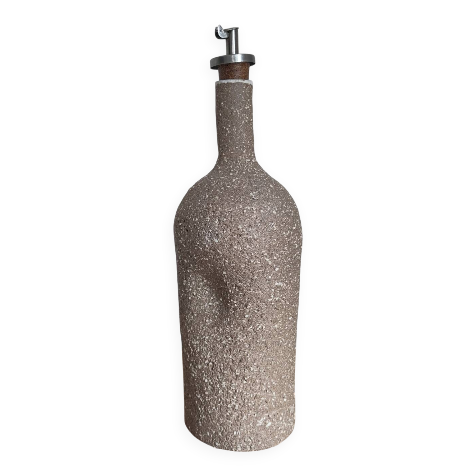 Ergonomic stoneware oil bottle