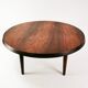 Round mid-century rosewood coffee table, Silkeborg, Denmark, 1960s.