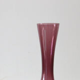 Vase in purple and transparent opaline, vintage