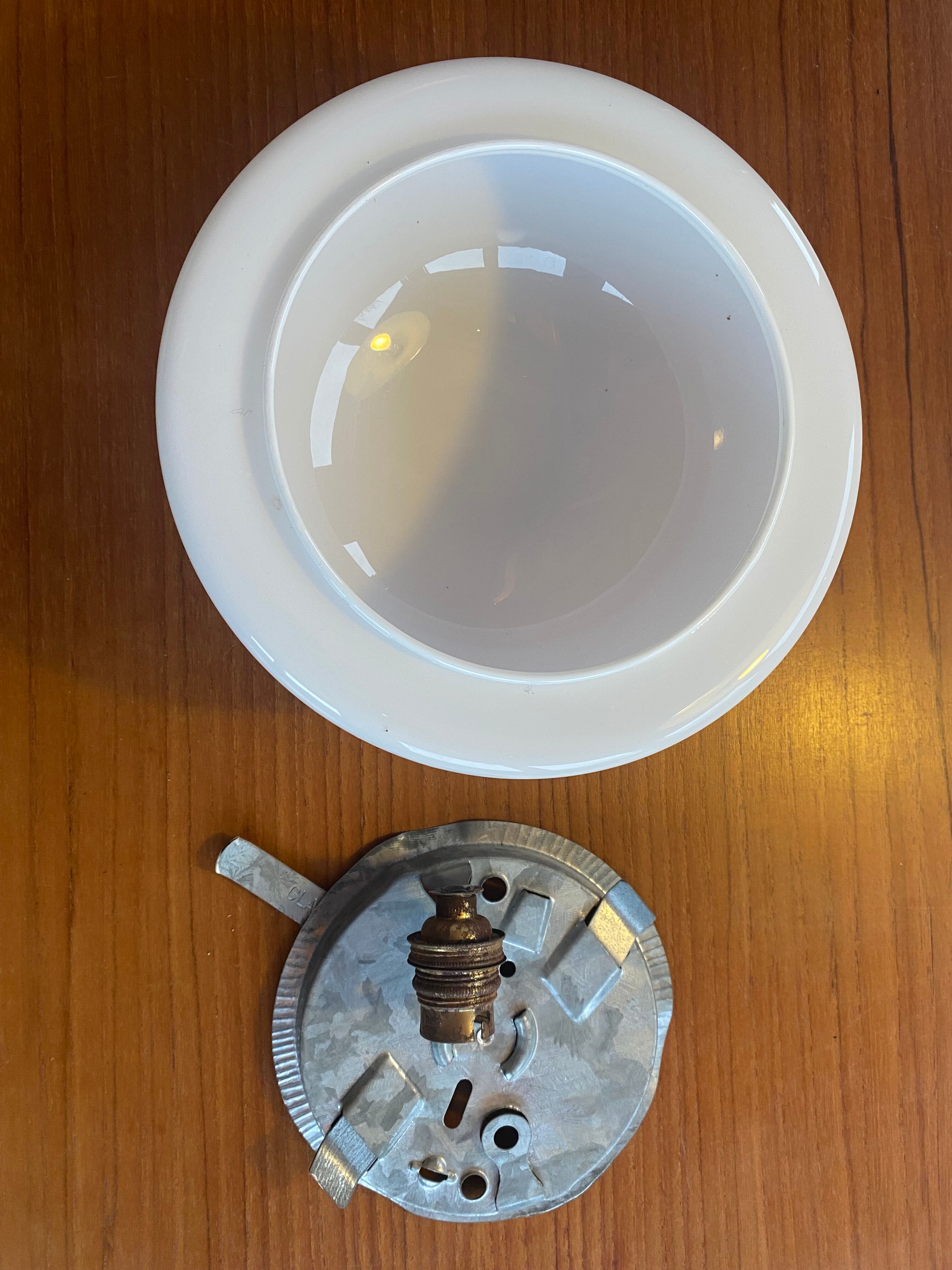 Wall lamp opaline ball ball 70s