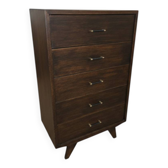 1960s oak chiffonnier cabinet