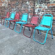 Lot de 6 chaises vintage JYM, meubles sièges industriels