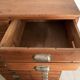 Old apothecary trade furniture in vintage wood 24 drawers.