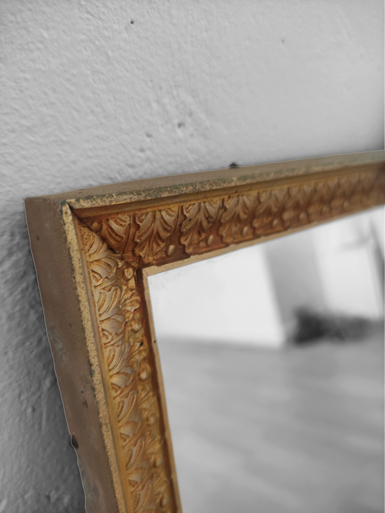 Large brass mirror 50x88cm