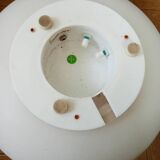 Pair | vintage opaline glass mushroom table lamps (h. 31 cm)