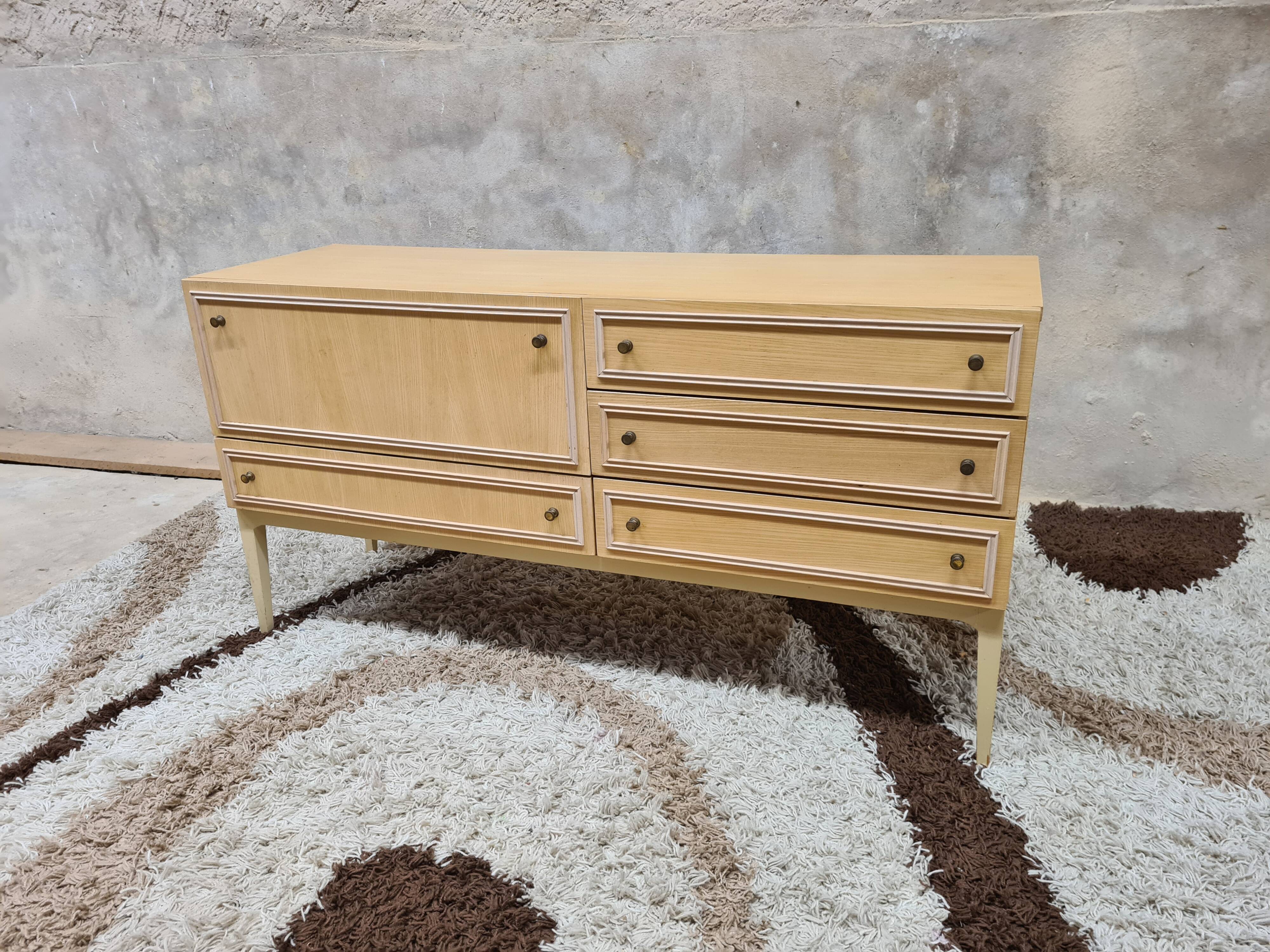 Sideboard 1 door 4 drawers vintage