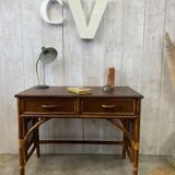 Rattan console/desk
