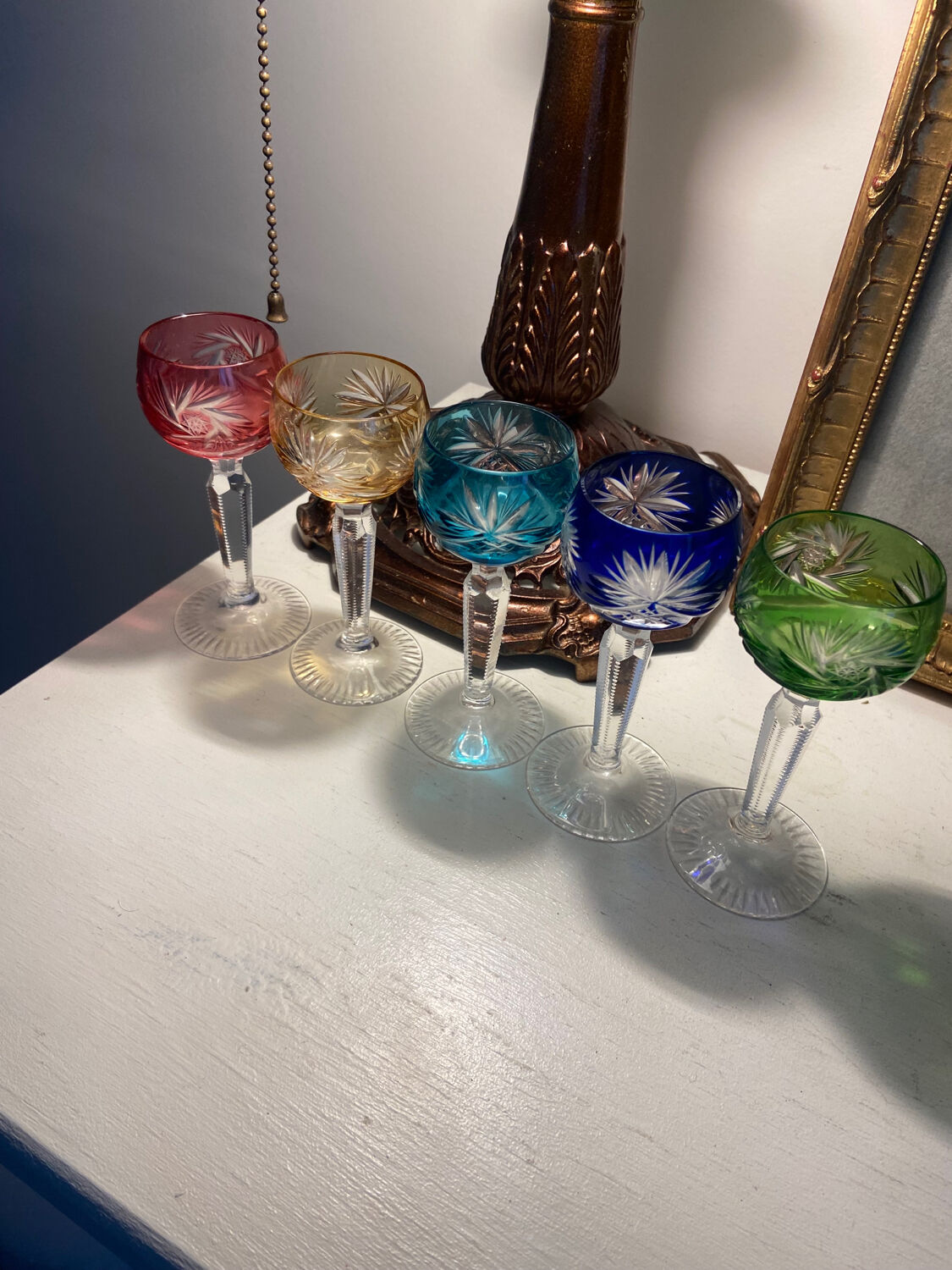 Crystal liquor glasses
