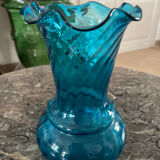Blue crystal vase Georges Sand nineteenth century