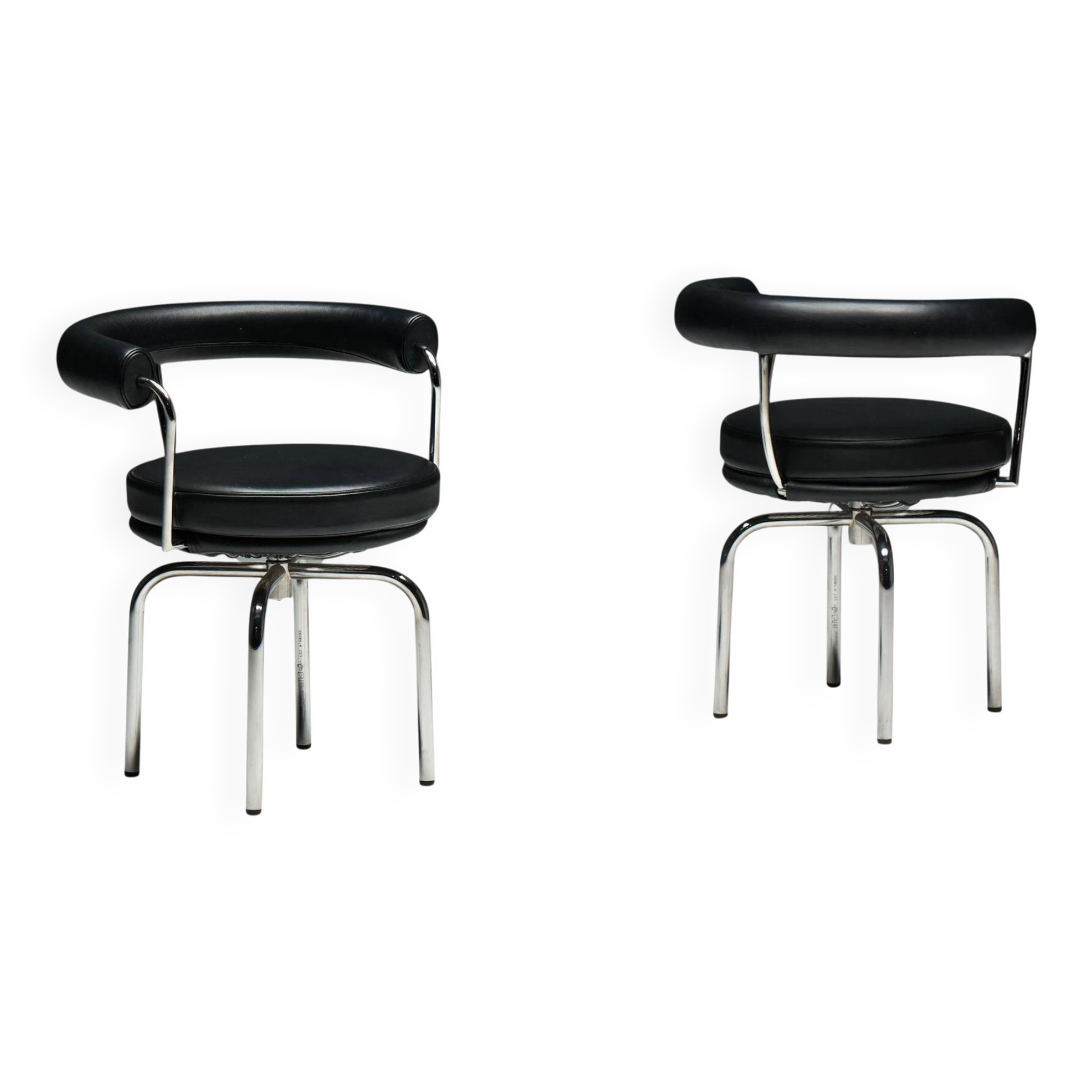 LC7 chairs by Charlotte Perriand, Le Corbusier and Pierre Jeanneret, 1980s