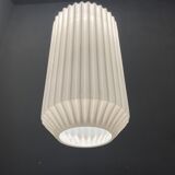 Opaline Glass Pleated Light Pendant, 1950s