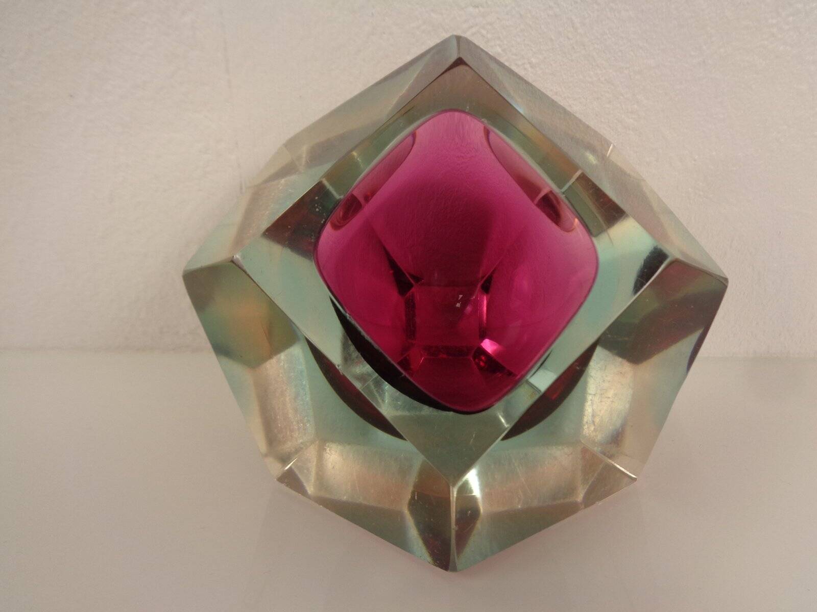 Italian Sommerso Murano Glass Ashtray by Flavio Poli, 1960s