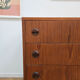 Danish teak commode from the 1960s, 4 drawers, tapered legs.