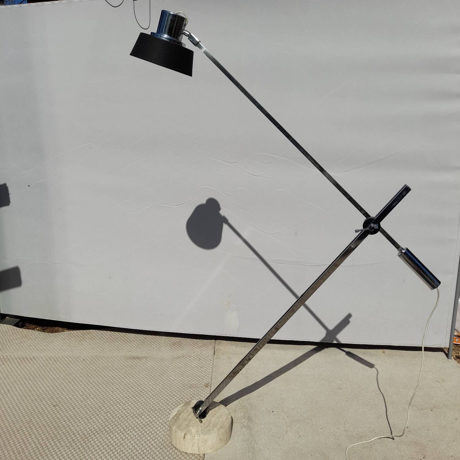 Vintage 1950s mid century counterweight floor lamp