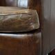 Stylish armchair with a unique design and beautiful finish, made of leather