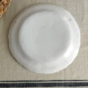 Pair of antique plates with a bird of paradise design in the style of Moustiers.