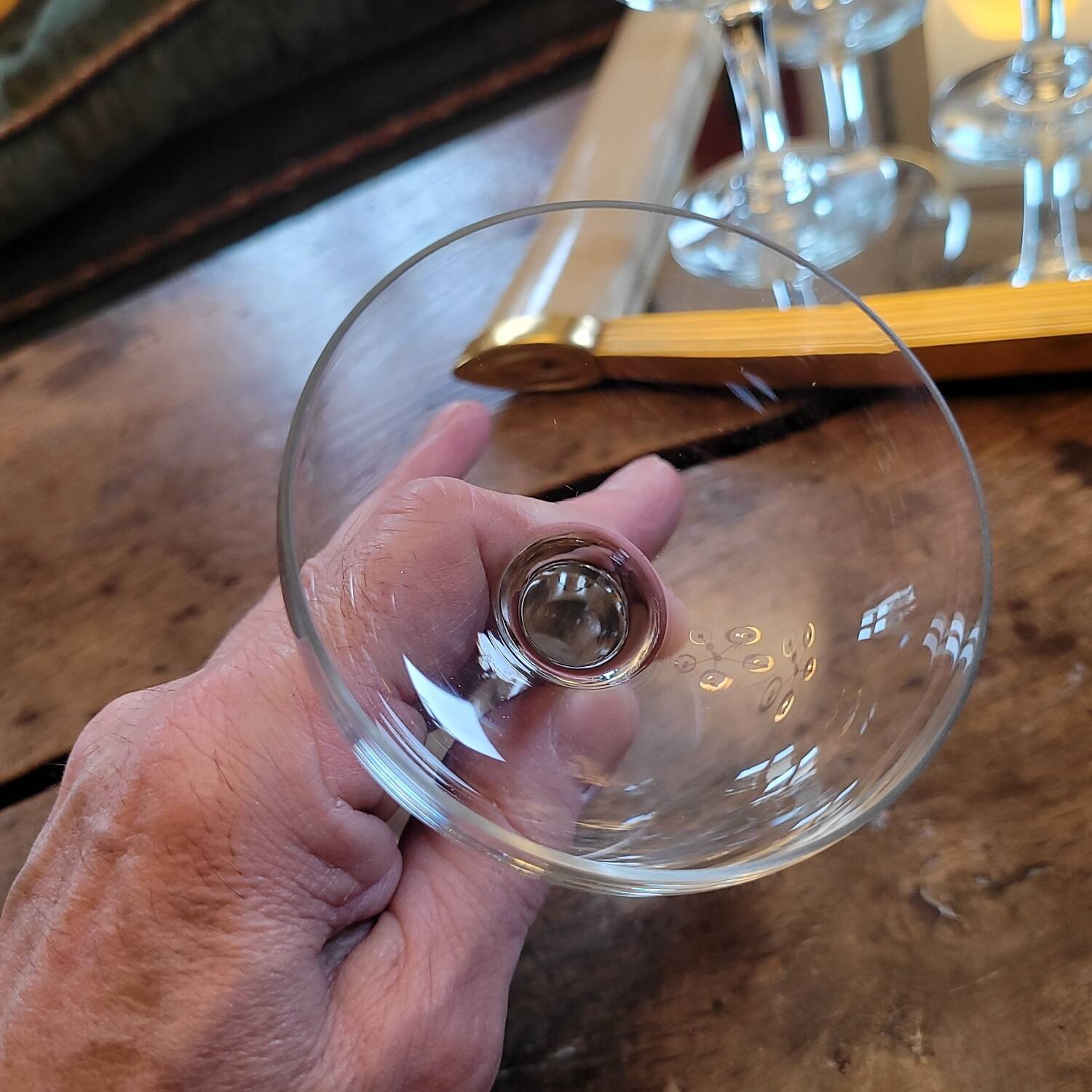 vintage champagne glasses from the 1950s-60s