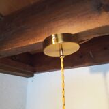 Vintage chiseled glass pendant light